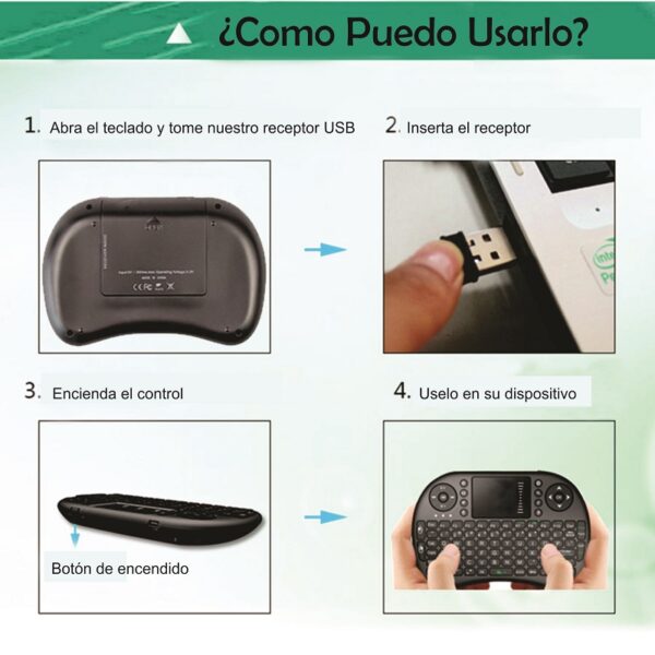 Air Mouse Teclado Inalámbrico Mini Keyboard TV Box Smart PC - Imagen 2