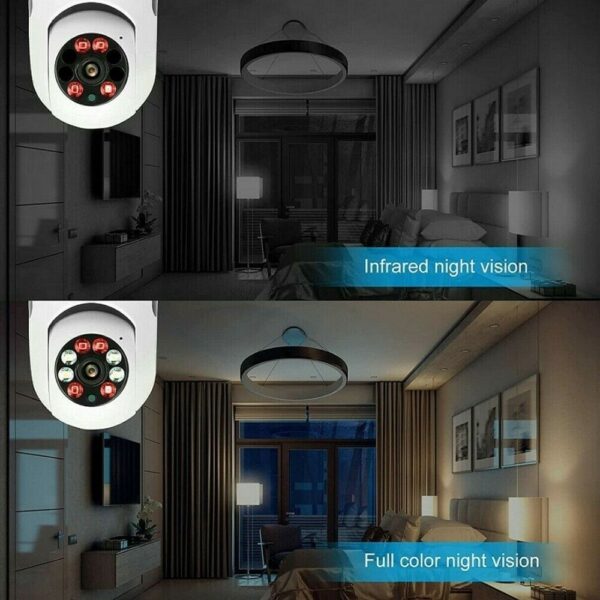 Camara Tipo Bombilla Inteligente de Vigilancia 1080p Wifi IP Smart - Imagen 6