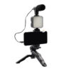 Kit Estabilizador Trípode Soporte Celular Luz Led Micrófono Vlog Video AY49 - Imagen 3