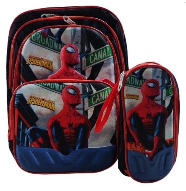 Set x3 kit escolar Mochila + cartuchera + lonchere con luces led - Imagen 10