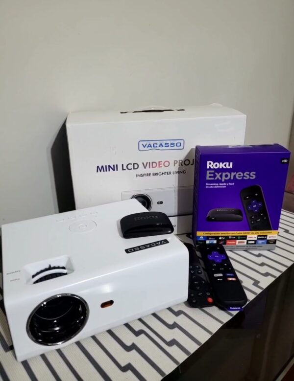 PROYECTOR VACASSO + ROKU COMBO COMPLETO DE VIDEO HD - Imagen 4