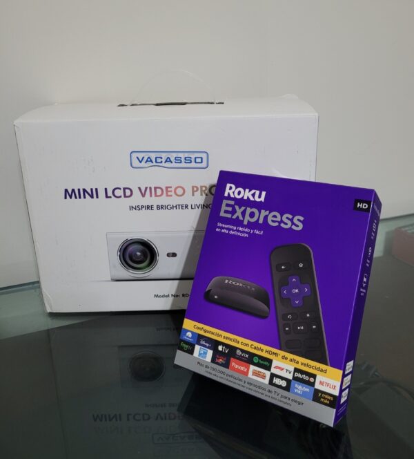 PROYECTOR VACASSO + ROKU COMBO COMPLETO DE VIDEO HD - Imagen 3