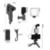 Kit Estabilizador Trípode Soporte Celular Luz Led Micrófono Vlog Video AY49 - Imagen 2